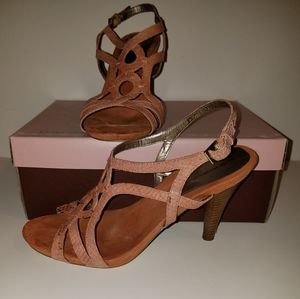 Bandolino medium orange high heel sandal size 9